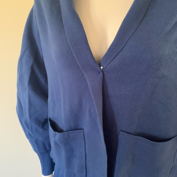 Blue Cardigan Sweater - Picture 3 of 16